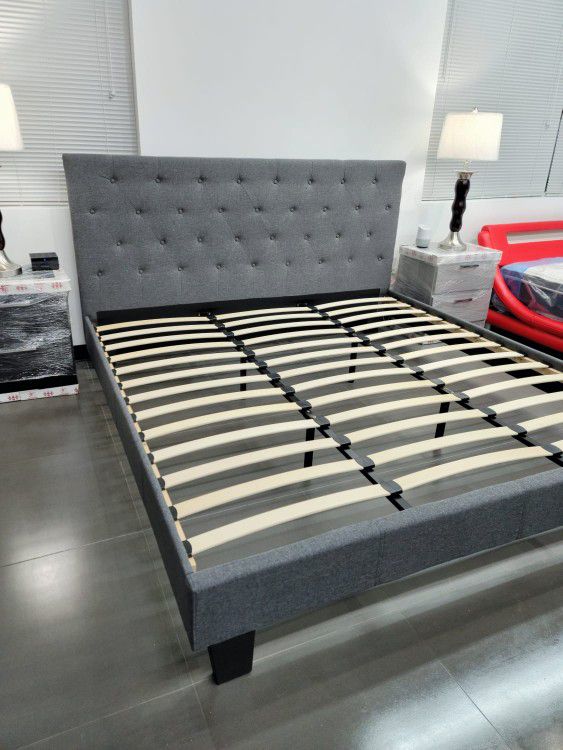 KING platform bed frame come NEW IN BOX, mattress sold separately