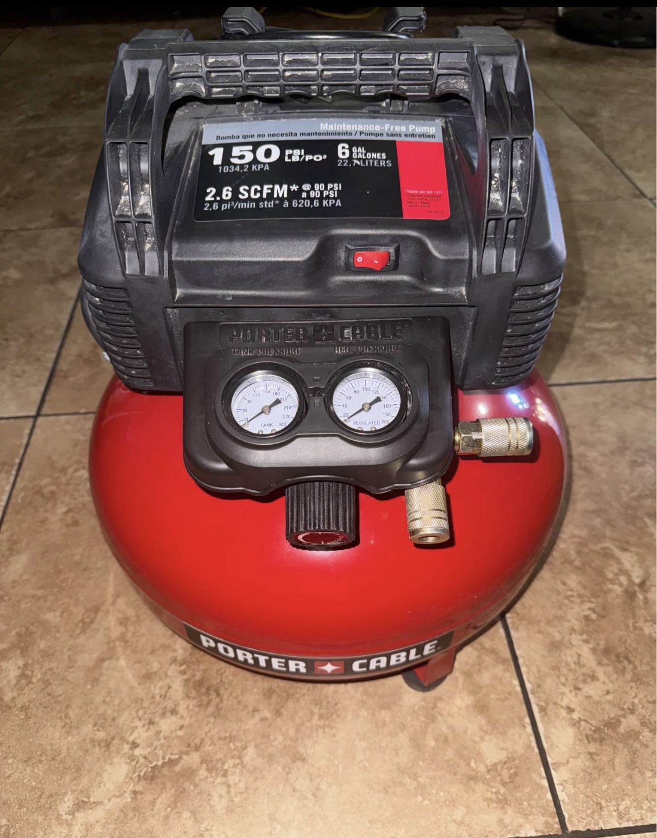 Porter-Cable 6 Gal. 150 PSI Portable Electric Pancake Air Compressor