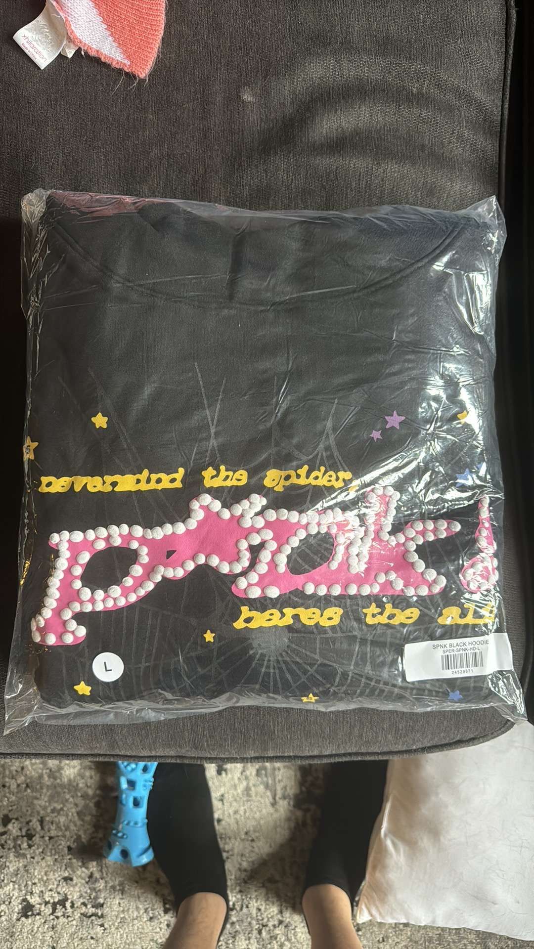 Pink Spider Hoodie Large