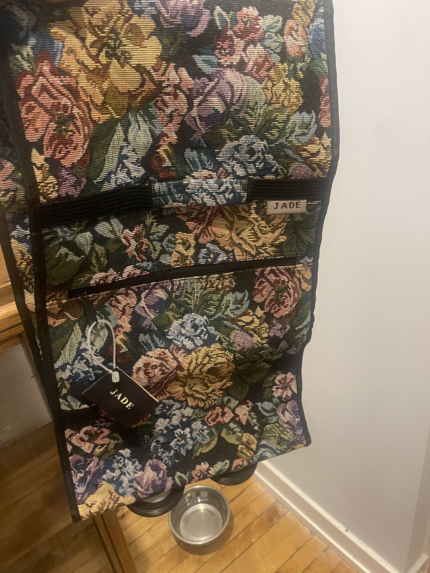 Vintage JADE Floral Women's Rolling Bag