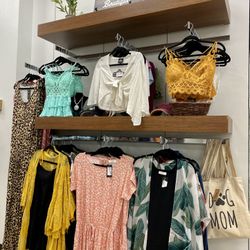 Lot Of 10 Boutique Clothing And Accessories Bundle Box