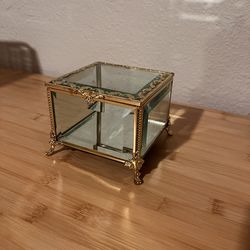 Gold colored trinket box
