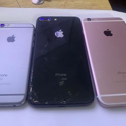 3  Apple iPhones For Parts 