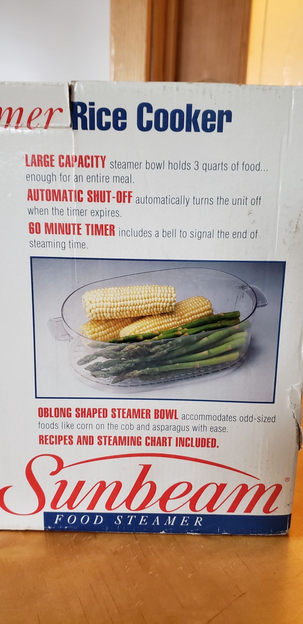 Sunbeam Oster Model 4710 Instant Steam Food Steamer Rice Cooker