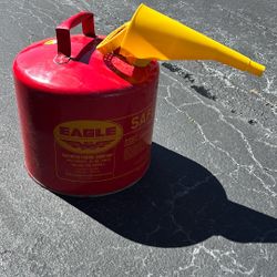 5 Gallon Eagle Gas Can With Built In Funnel 