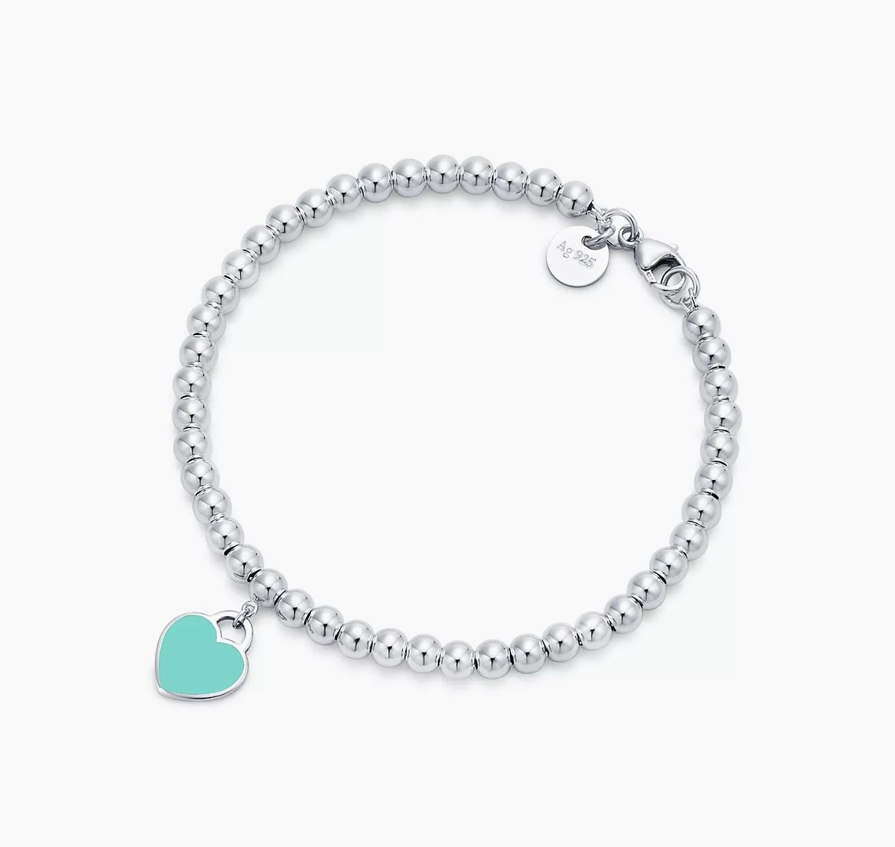 LIKE NEW Tiffany Blue® Heart Tag Bead Bracelet
