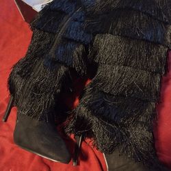 Fringe Fashion Nova Boots Size 9