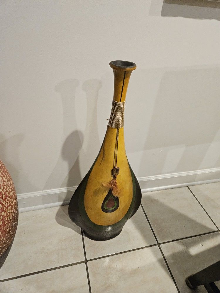 Stylish Native African Style Vase...31.75"