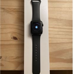 Apple Watch Series 3 38mm Space Gray Aluminum Case Black Sport Band Smart Watch