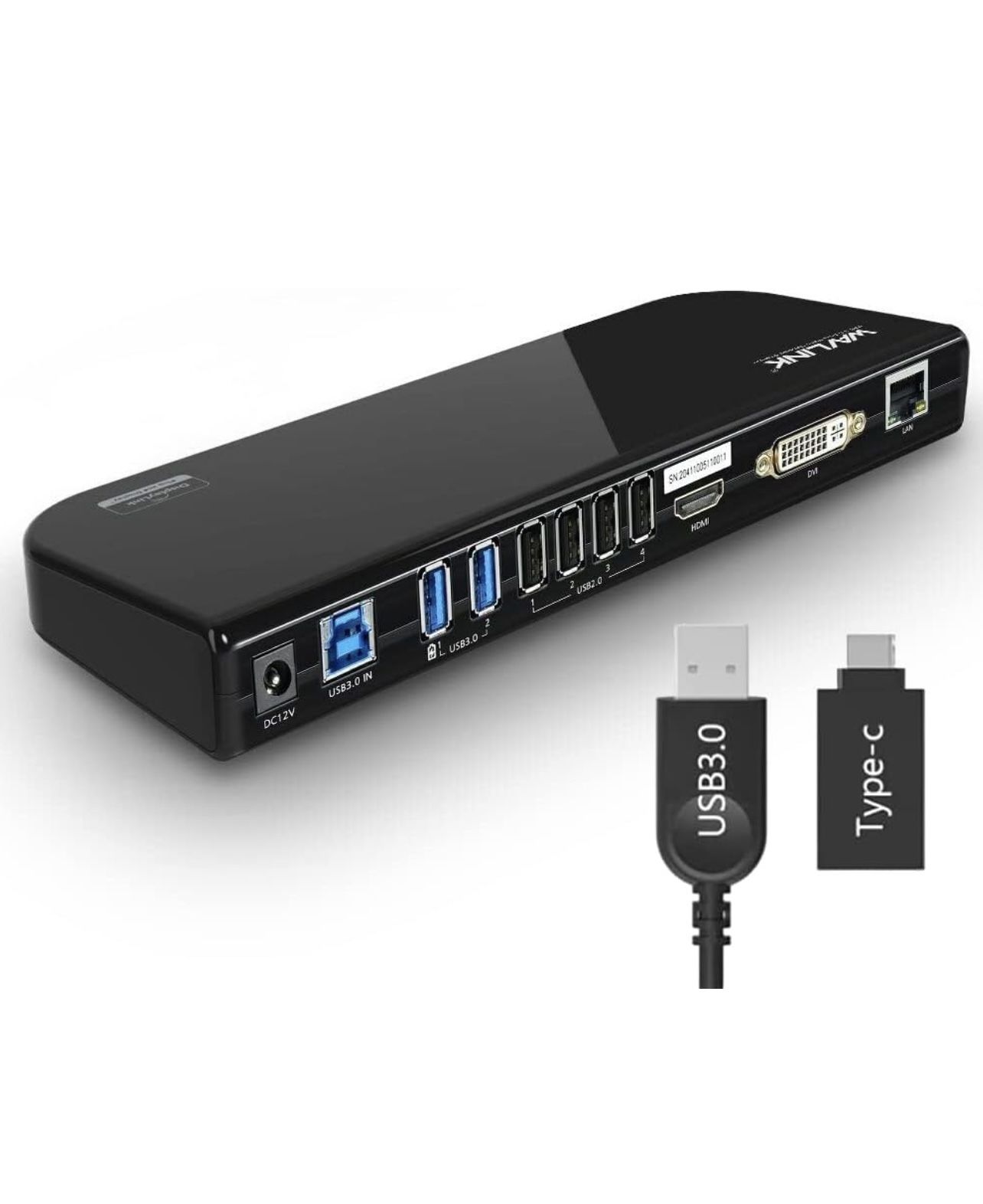 WAVLINK USB Laptop Docking Station Dual Monitors, DisplayLink