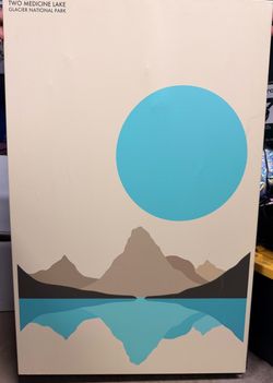 “Glacier” Artwork 40” x 26” Canvas Artwork