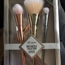 New Real Techniques Makeup Gold Metal Brush Set 