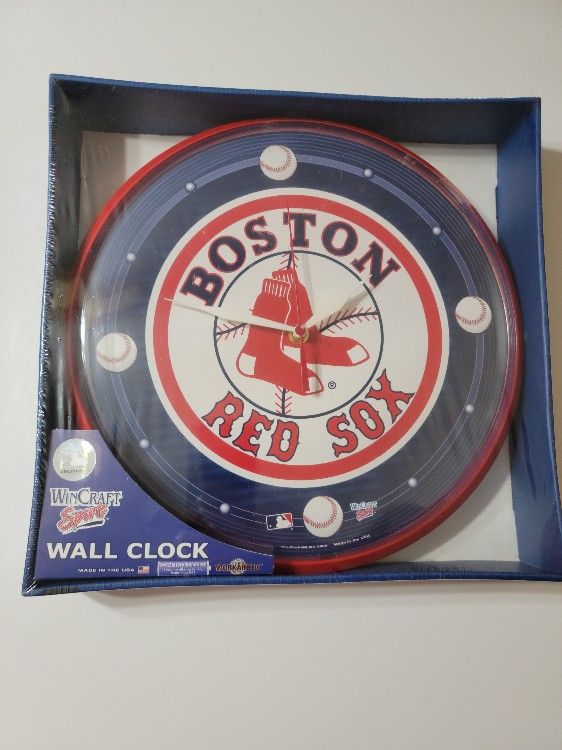 Boston Red Sox MLB Baseball Wall Clock New In Box 