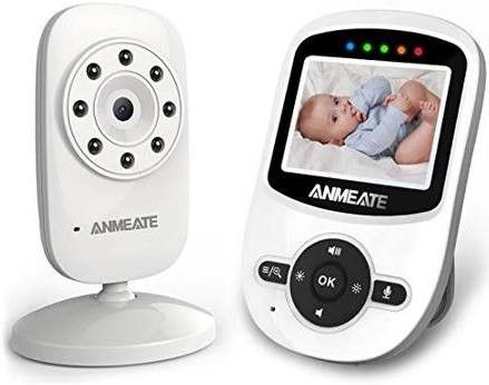 Monitor de video para bebés con cámara, sensor de temperatura, audio bidireccional y largo rango de operación