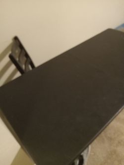 Black folding table