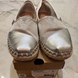 Tom’s Silver Metallic Espadrilles 