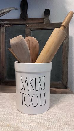 Rae Dunn Baker's Tools Ceramic Crock Utensil Holder Rae Dunn