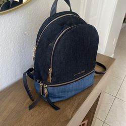 AUTH. Michael Kors Rhea Denim Zip Backpack $70 