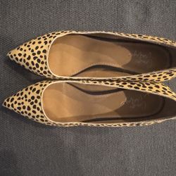  Faux Leopard Block Heels