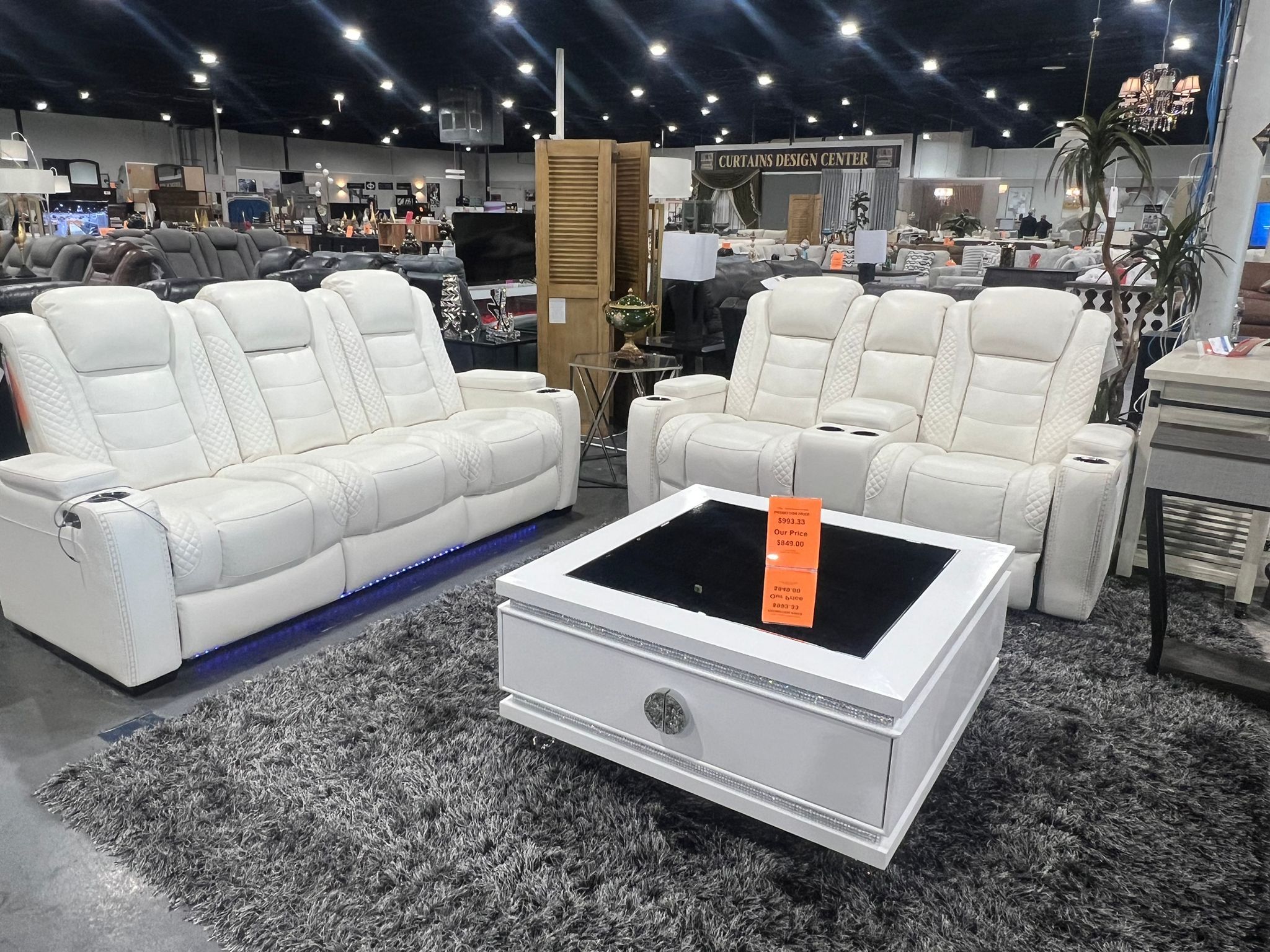 Recliner sofa and loveseat