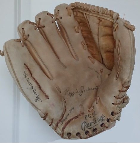 1970's Reggie Jackson Baseball Softball Glove Mitt Signiture Model Rawlings Adult 13"