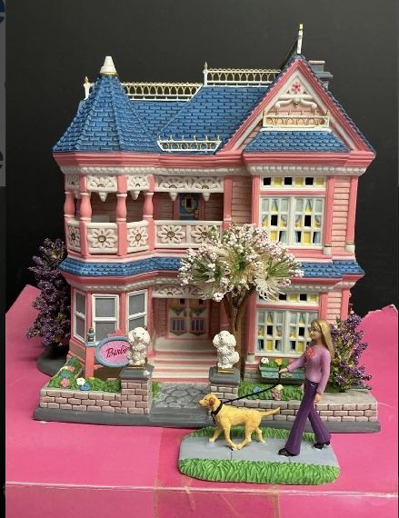 2002 Porcelain Lighted Barbie Dream Doll House
