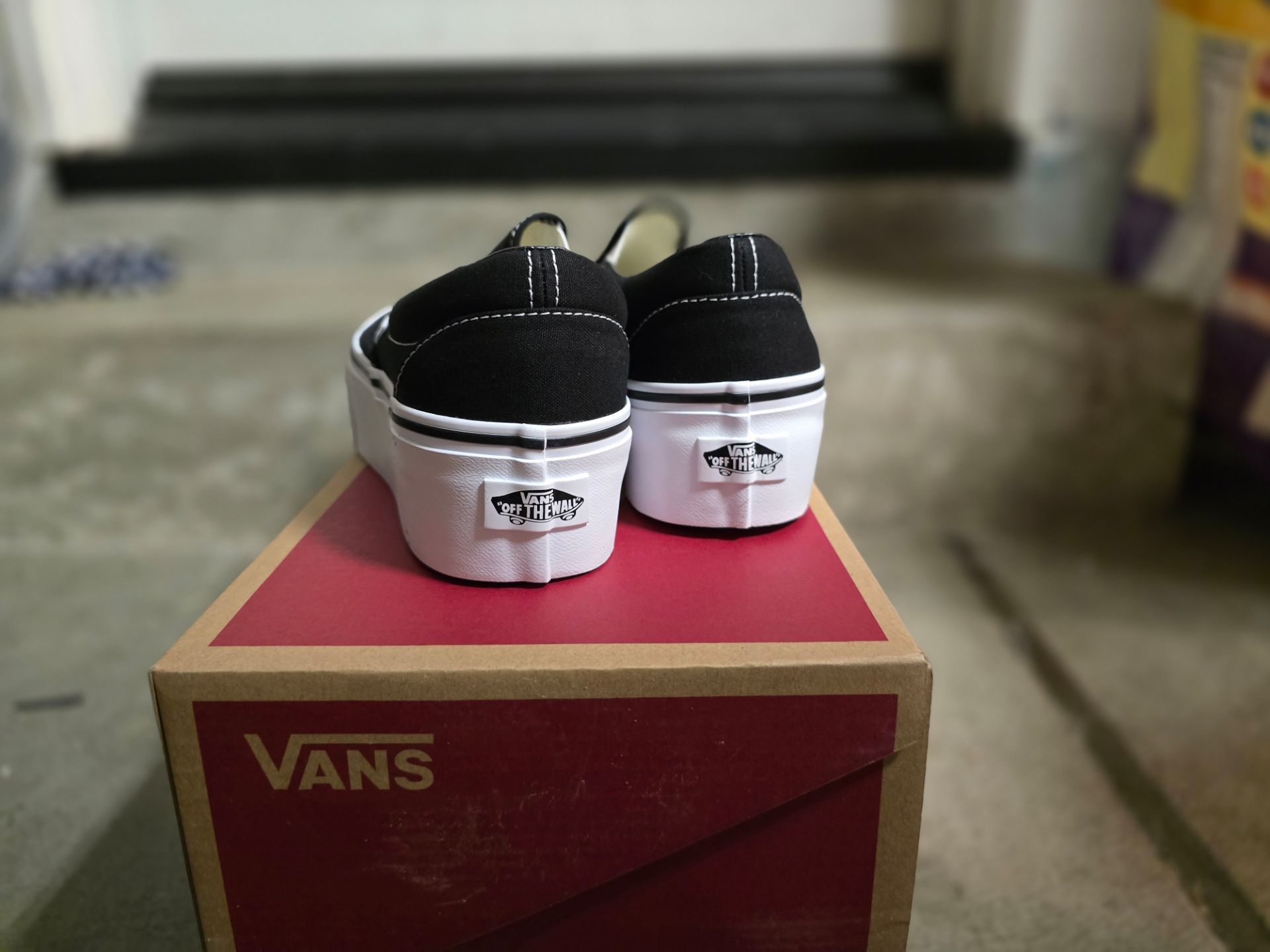 Vans Classic Slip On Stackform 8.5W-black *New*