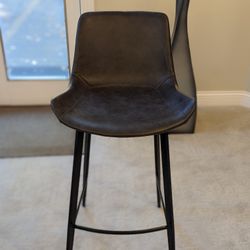 Leather Barstools Set