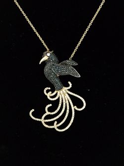 Elegant Gold Plated Necklace with Bird Zikon Pendant