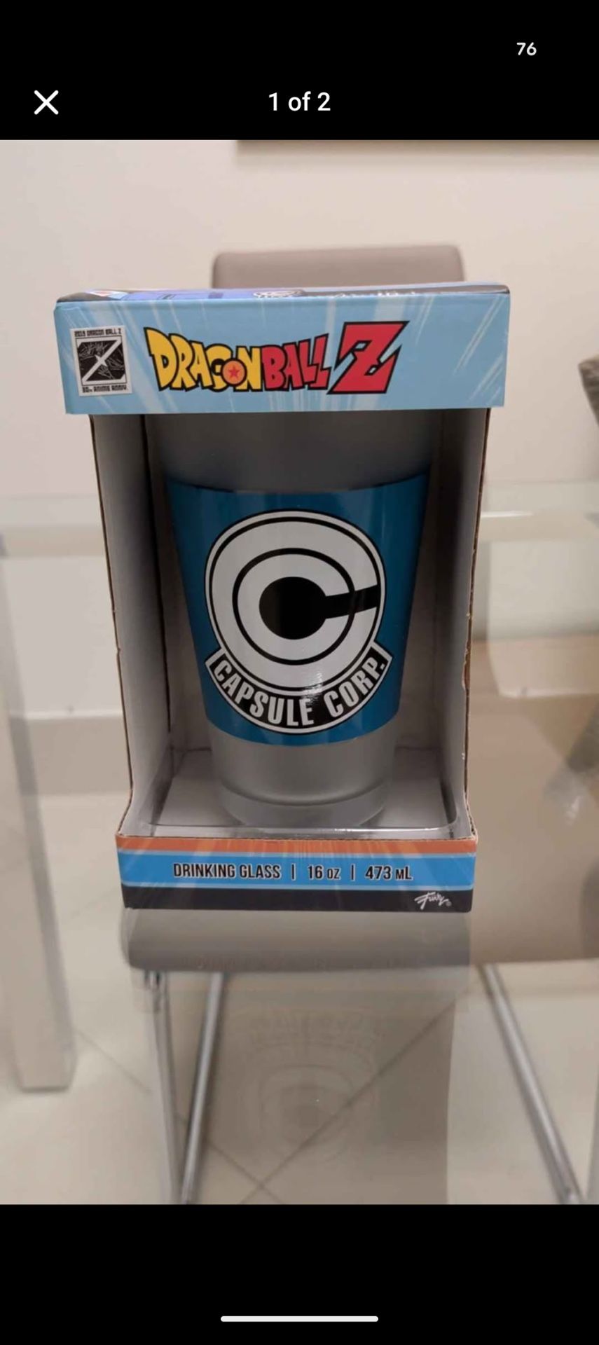 Dragon Ball Z Capsule Corp Frosted 16oz Drinking Glass