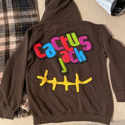 Travis Scott x McDonald s Cactus Jack CJ Smile Hoodie Brown for