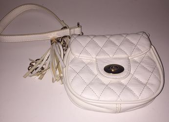 Soft leather white crossbody bag used