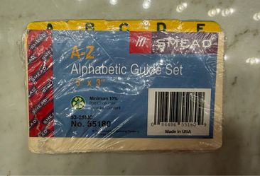 New Index Card Alphabetic Guide Set: Multicolor w Free Index Cards, Priced for Fast Sale!