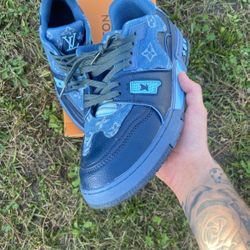 Louis Vuitton LV Trainer x Nigo Blue Denim 