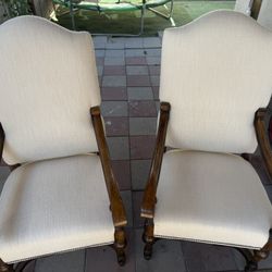Set of Upholstered Dining Chairs 