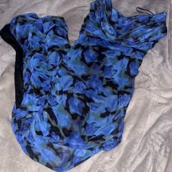 Blue/Black Fashion Gal Dress