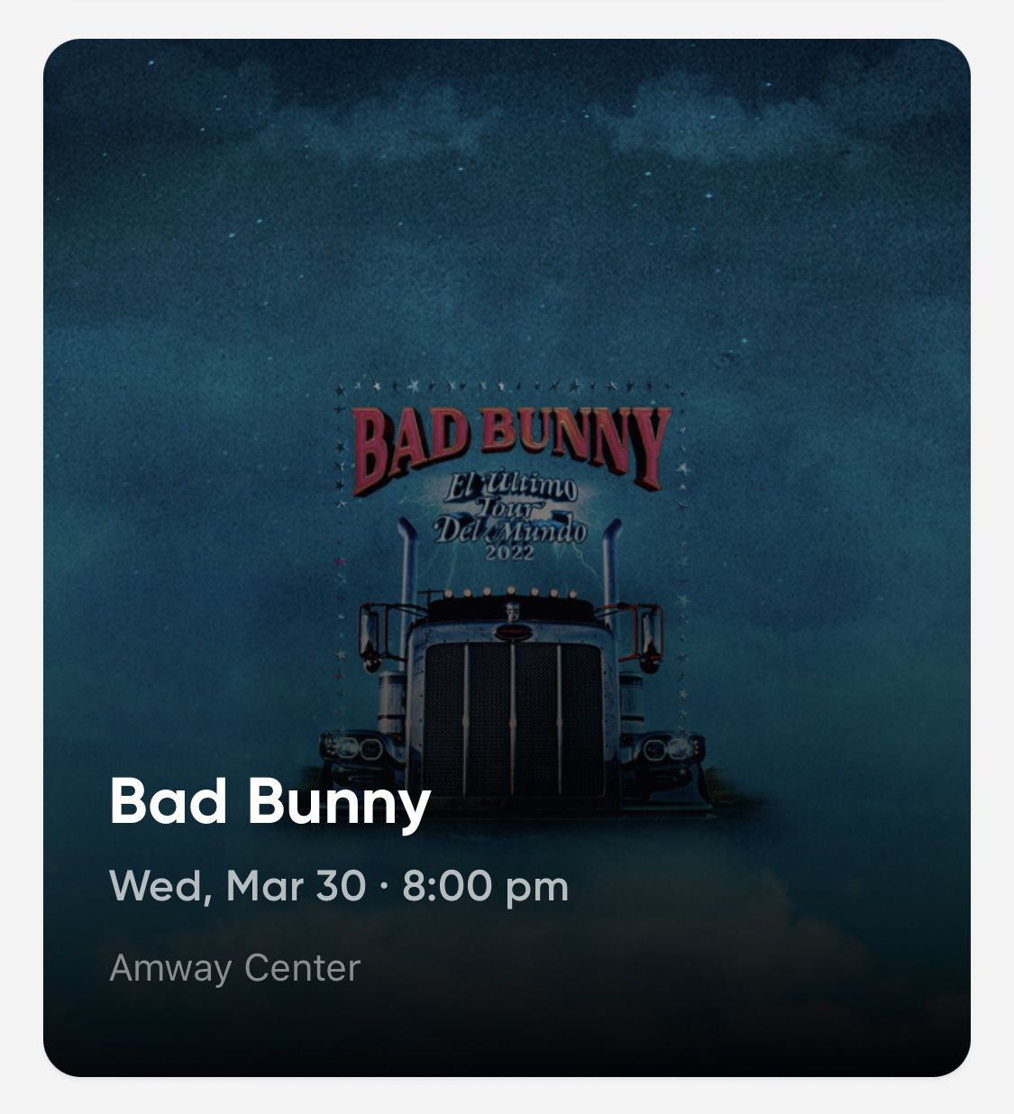 Bad Bunny - March 30th Orlando- 2 Tickets