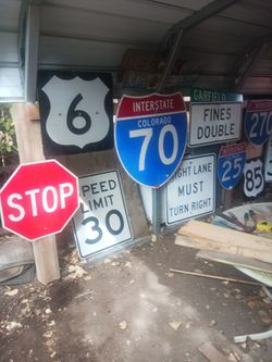 Collectible metal road signs