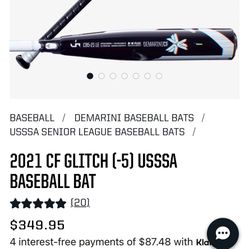 2021 CF glitch (-5) USSSA Baseball Bat