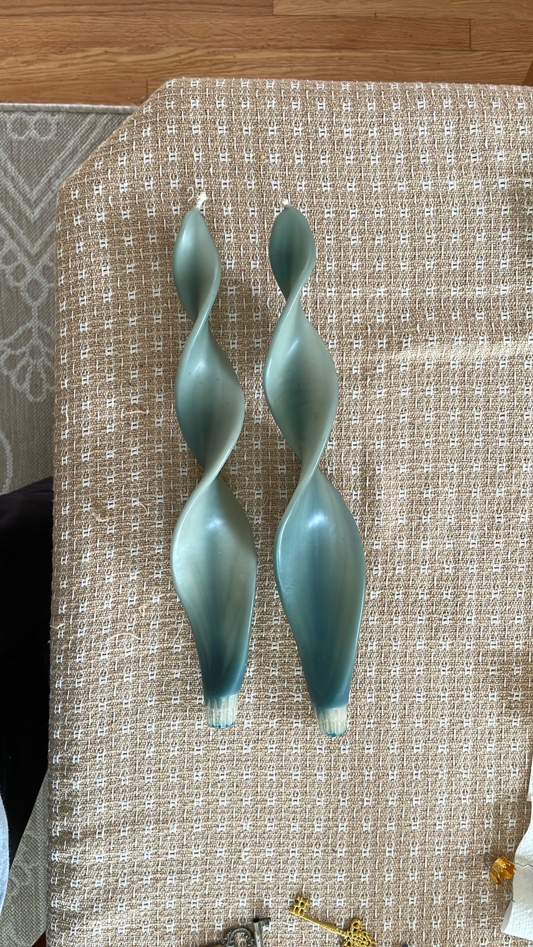 Pair of Vintage Twist CandlesHeavy and Solid