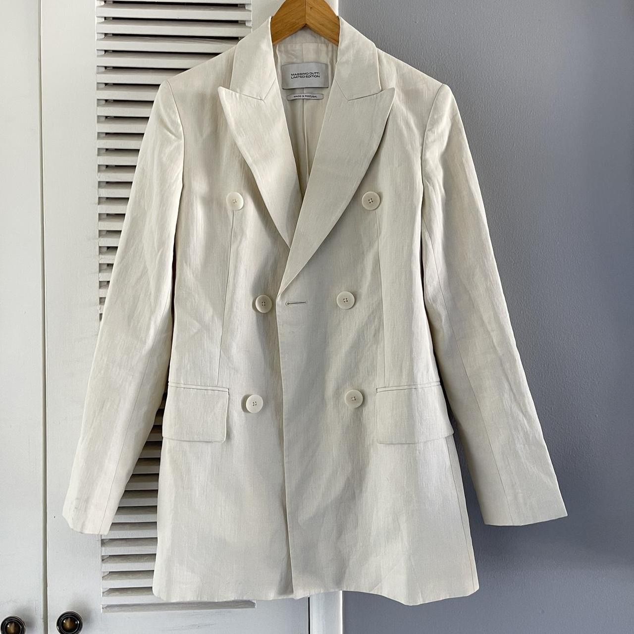 Massimo Dutti Limited Edition Linen Coat Blazer Jacket 
