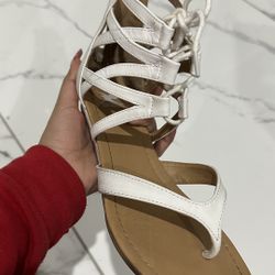 white sandals 