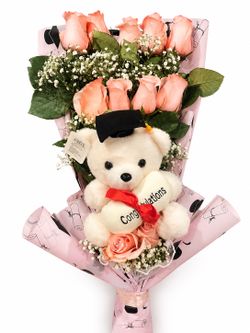 🎓🌸 Graduation Rose Bouquet 🌸🎓
