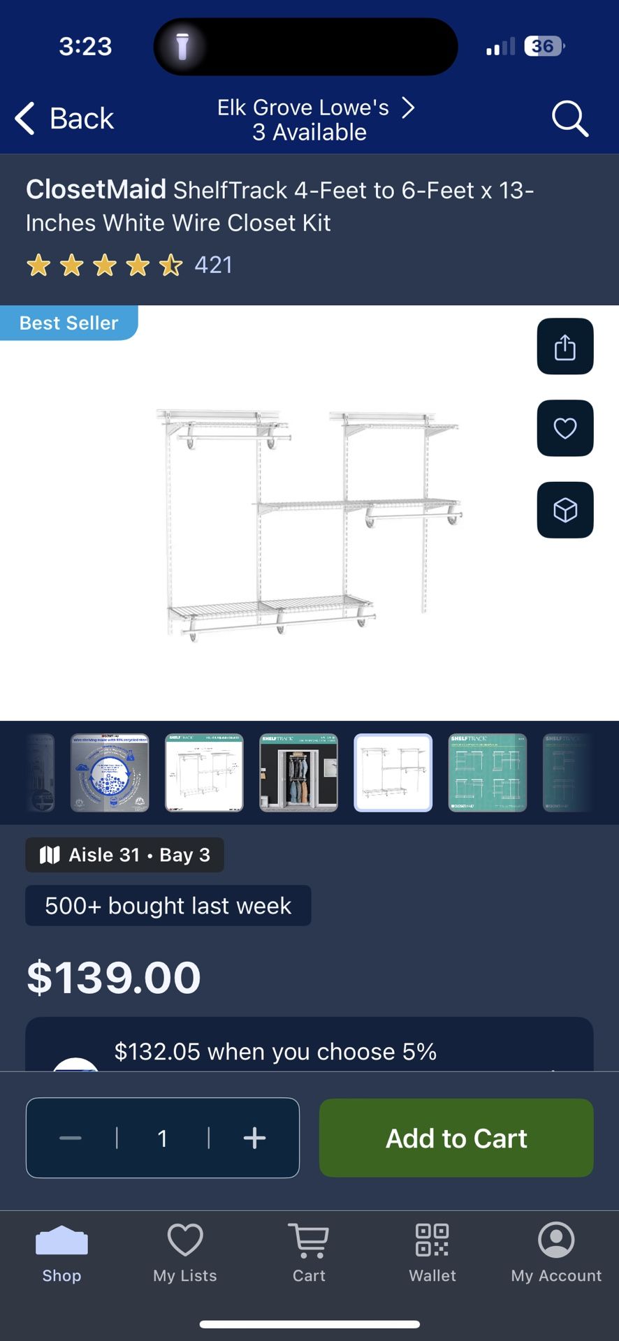 Closet Organizer/shelves