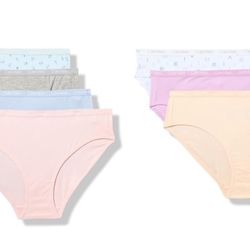 Calvin Klein Girls’ Bikini Underwear Cotton Stretch, 7 pack, Size Small 6-6X New