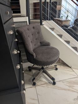 charcoal gray Linon Sinclair office chair