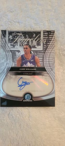 Cody Williams Bowman Chrome Timeless Touch Auto Card
