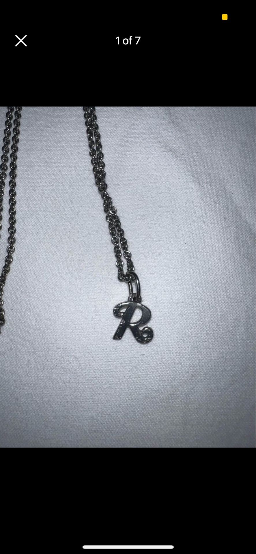 James Avery R Pendant And Chain