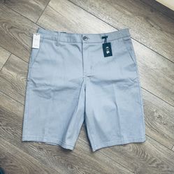 RSQ Shorts Mens  Sz 32 Blue/Gray Long Chino At Knee Flat Front Casual New