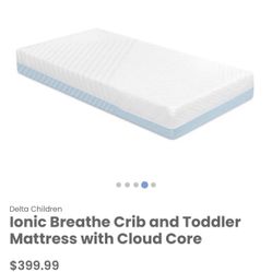 New Delta Children Breathable Hypoallergenic Waterproof Washable Two Stage Crib And Toddler Mattress GG Certified 